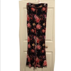 Floral Forever 21 Flare Pants